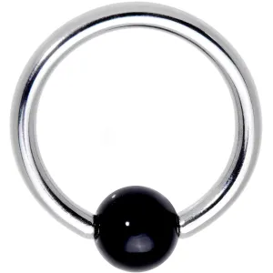 14 Gauge 7/16 Black Ball BCR Captive Ring