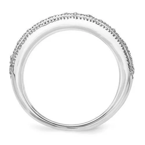 14k White Gold Filigree Openwork Milgrain 3mm Band