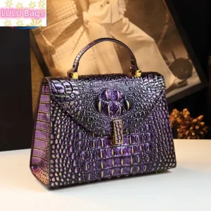 2024 High-grade Leather Crocodile Print Handbags