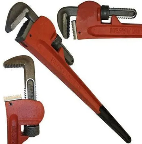 24" Heavy Duty Adjustable Stilsons Plumbers Monkey Wrench Shifting Pipe Spanner