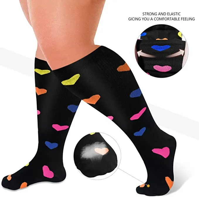3-Pairs Cute Calf Compression Socks for Man and Woman (20-30 mmHG）| ACTINPUT