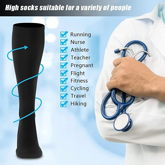 3 Pairs Unisex Anti-Fatigue Compression Socks