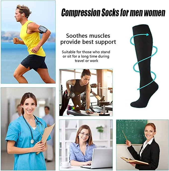 3 Pairs Unisex Anti-Fatigue Compression Socks