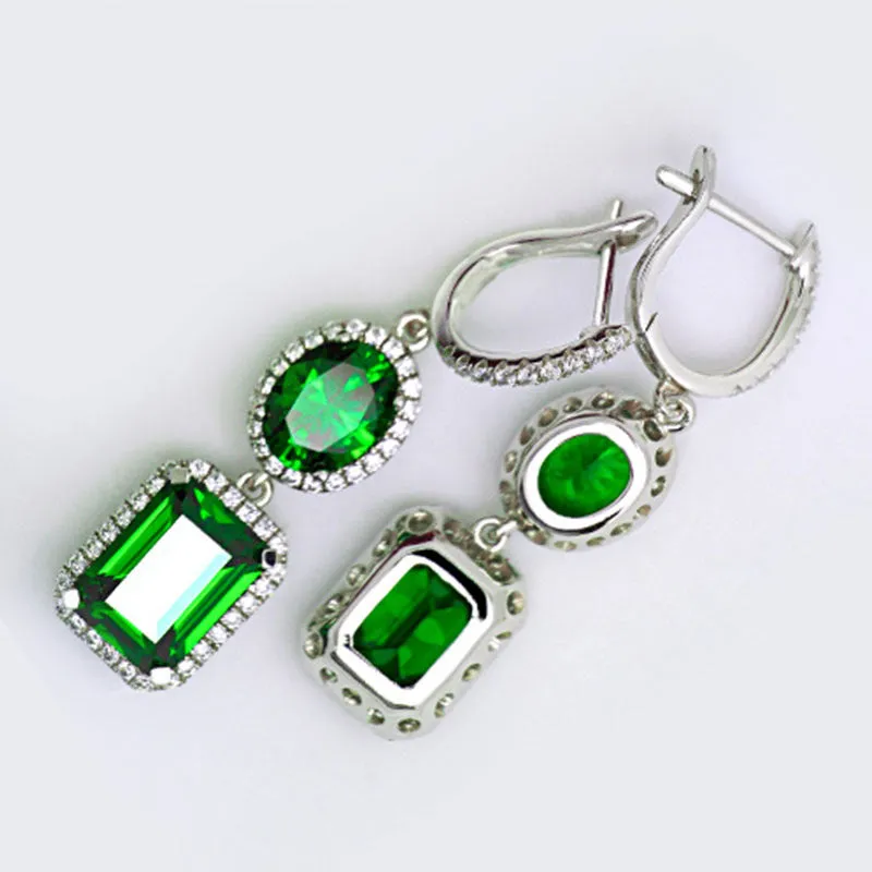 5 Colors Birthstones Drop Earrings