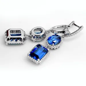 5 Colors Birthstones Drop Earrings