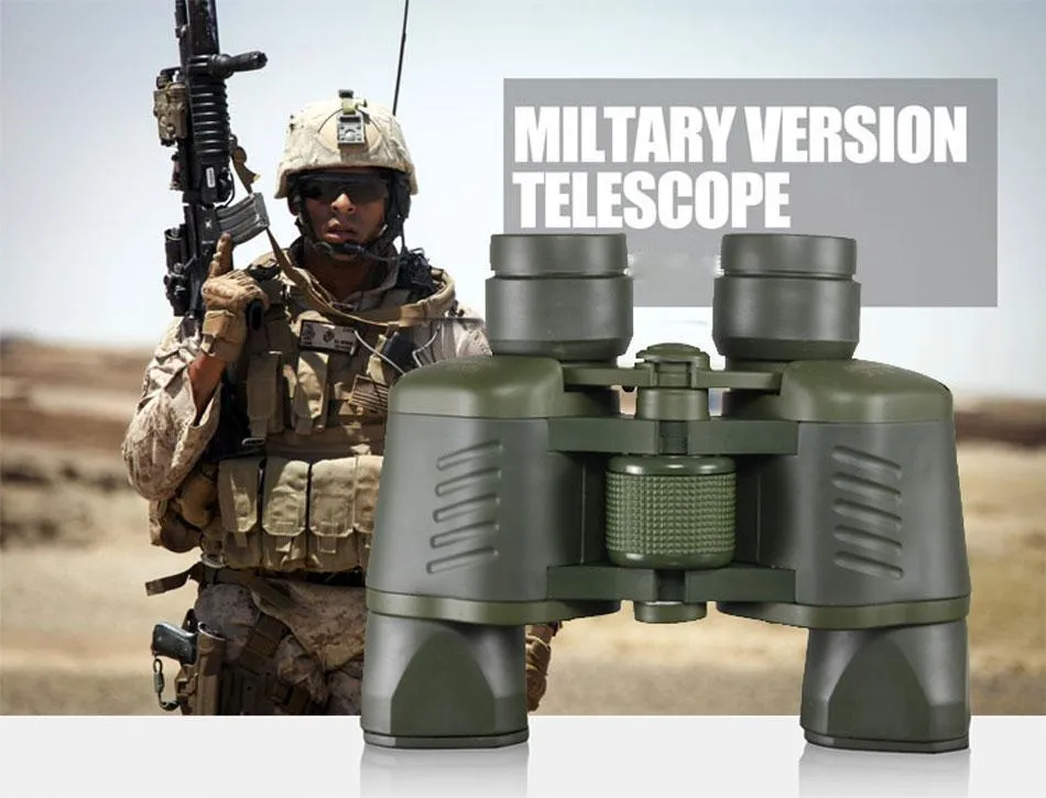 50x50 Military HD Binoculars Waterproof Shockproof (GREEN)