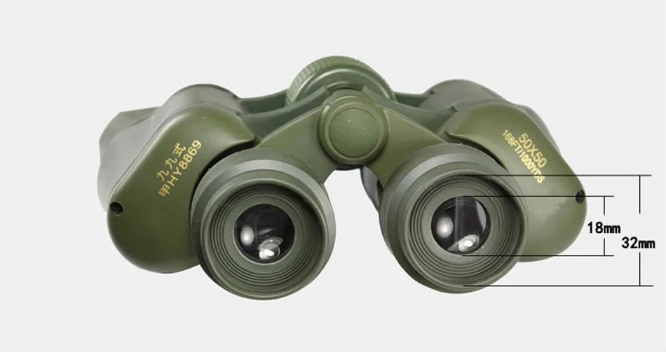 50x50 Military HD Binoculars Waterproof Shockproof (GREEN)