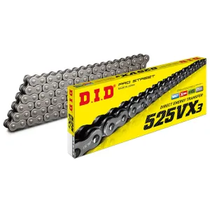 525VX3 x 110ZB X'Ring solid bush chain w/ ZJ rivet link DID (525VX3110)