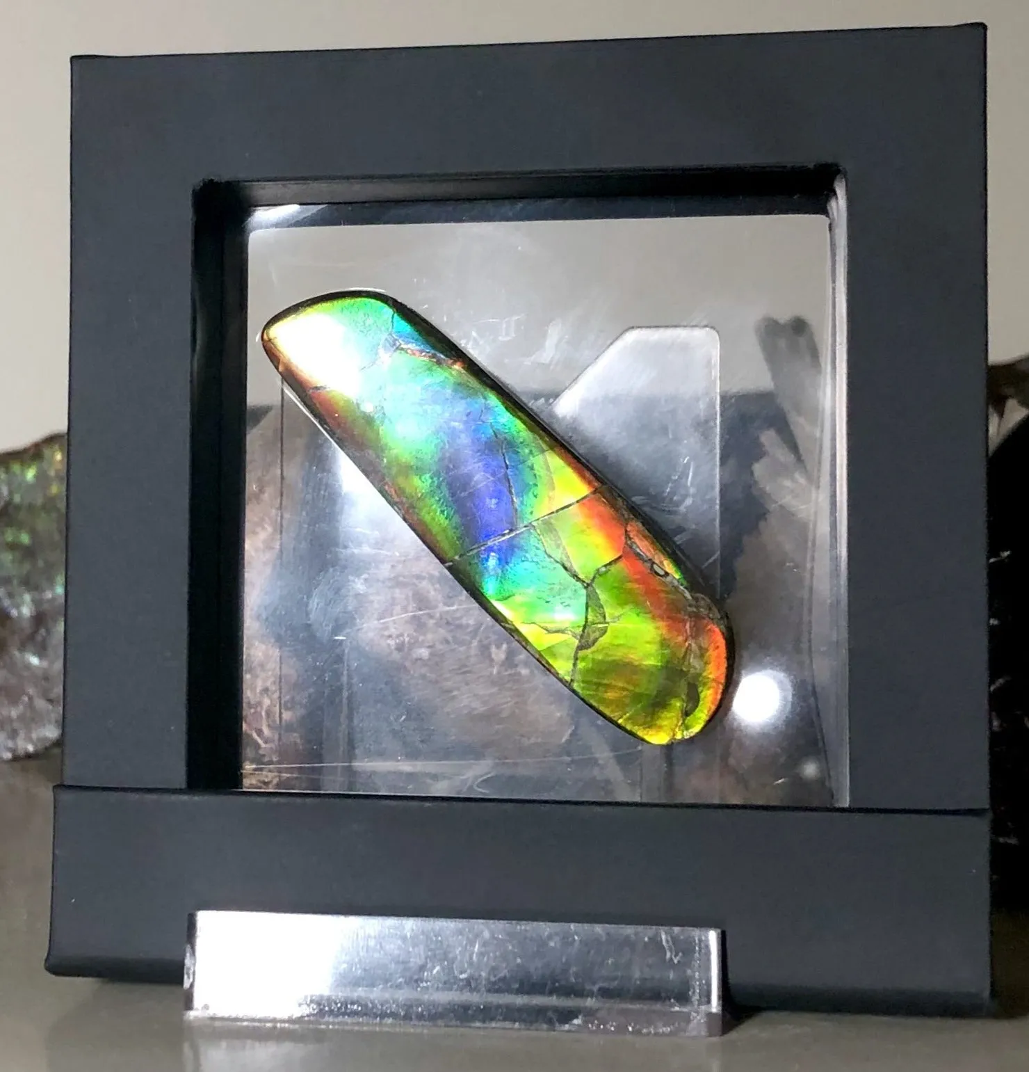 67x20 mm  High Grade Natural  Free Form . FFNT 145 Ammolite  ナチュラル　ルース　アンモライト