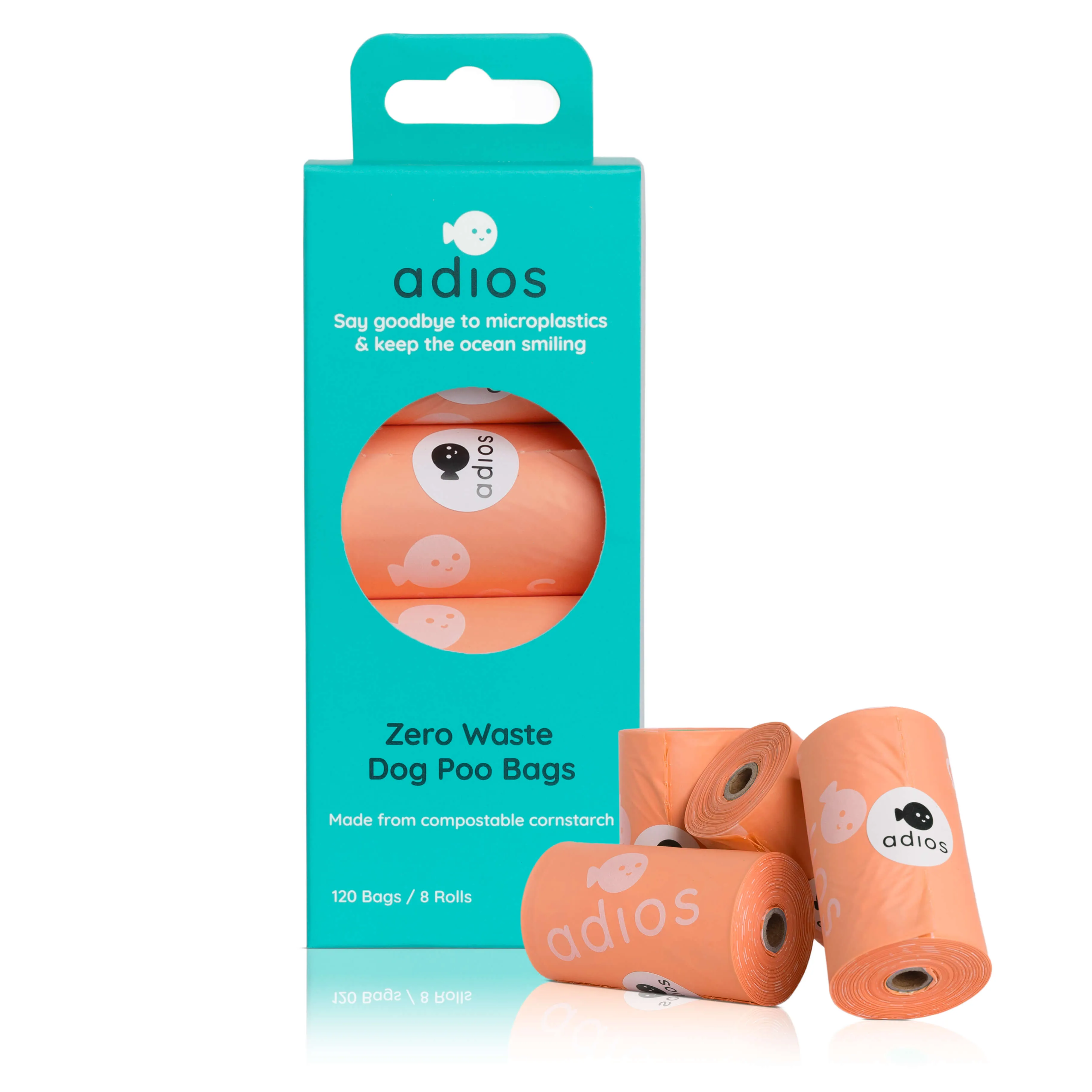 8 rolls in Pink (120 bags) - Non Handle