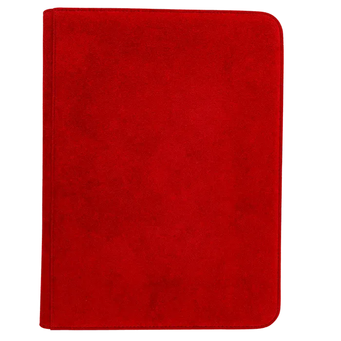 9-Pocket Vivid Zippered Deluxe PRO-Binder Red