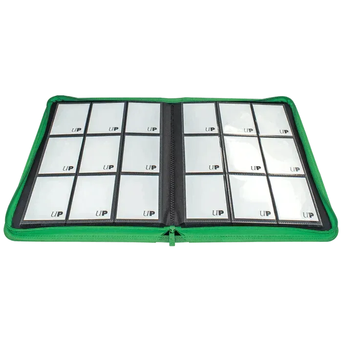 9-Pocket Vivid Zippered PRO-Binder Green