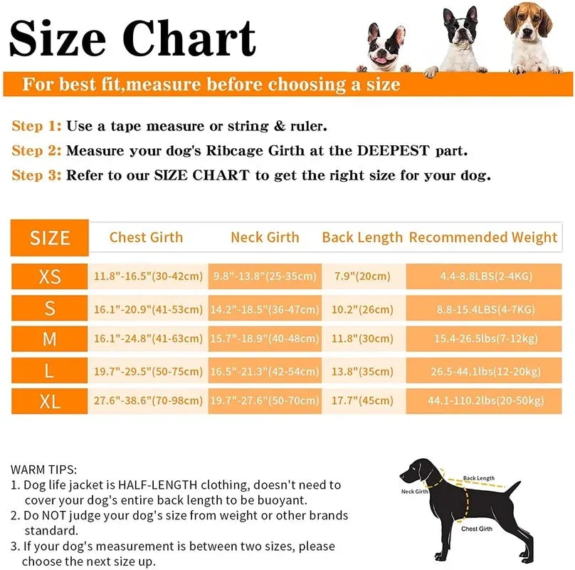 Adjustable Dog Life Jacket with Rescue Handle – Swimming Vest for Pets