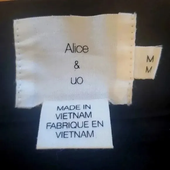 Alice   uo black skirt with silver front zipper side pocket detail Size Medium