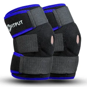 ALYV Ajustable Knee Cap For Men Women For Leg Pain Relief Products Knee Support Men Gym Knee Caps Open Patella Gel Pads Knee Brace Gym Accessories For Men.(Freesize,Blue)
