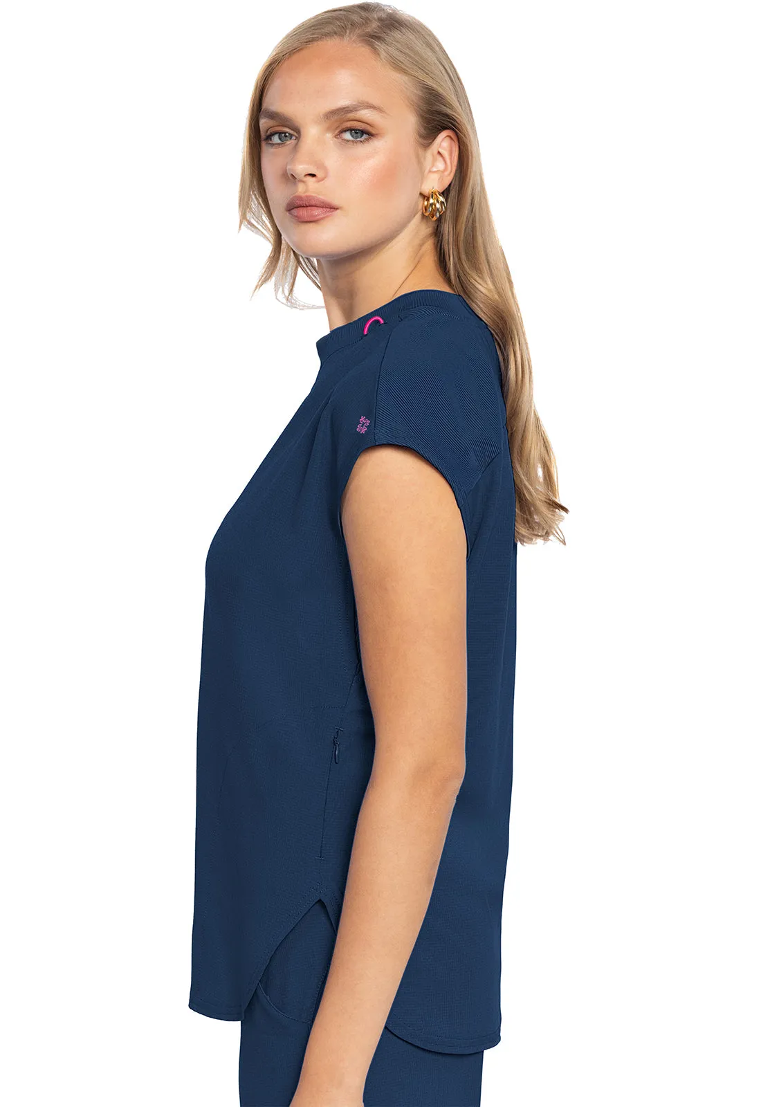 AMP MC703 Round Neck Tuckable Top Navy