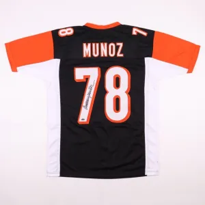 Anthony Munoz Signed Cincinatti Bengals Jersey (Schwartz) 2xSuper Bowl O-Tackle