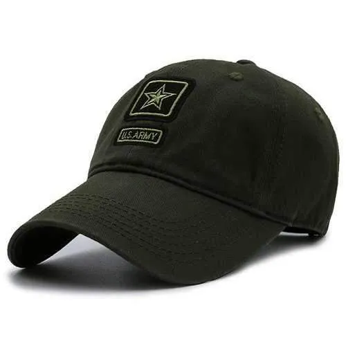 Army Pentagram Element Embellished Baseball Hat - Army Green