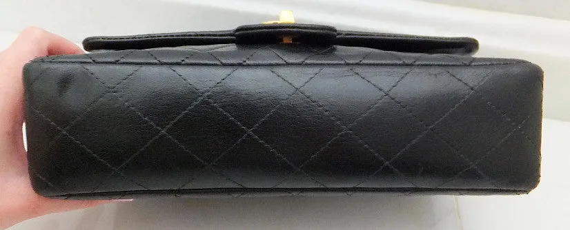 Authentic Chanel Vintage Black 2.55 Flapover