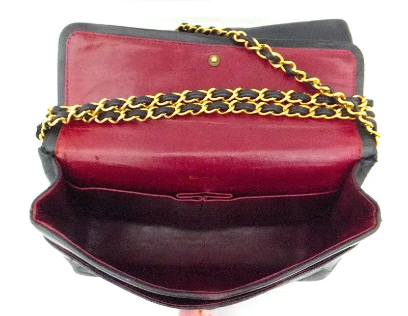 Authentic Chanel Vintage Black 2.55 Flapover