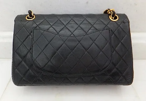 Authentic Chanel Vintage Black 2.55 Flapover