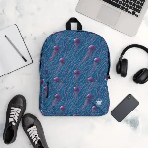 Backpack - Blue and Violet Jellyfishes