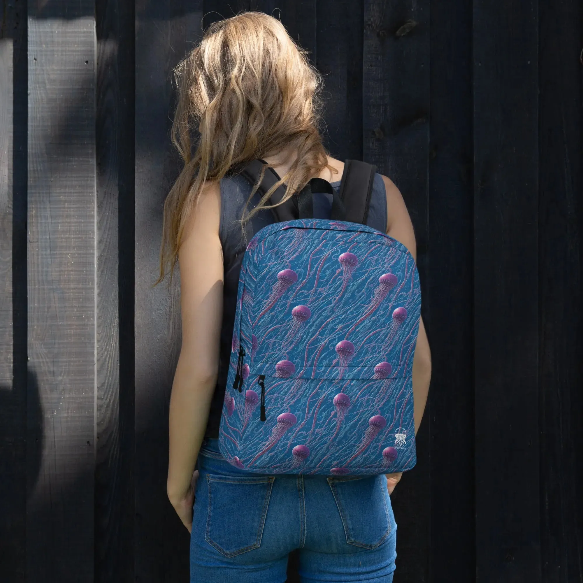 Backpack - Blue and Violet Jellyfishes