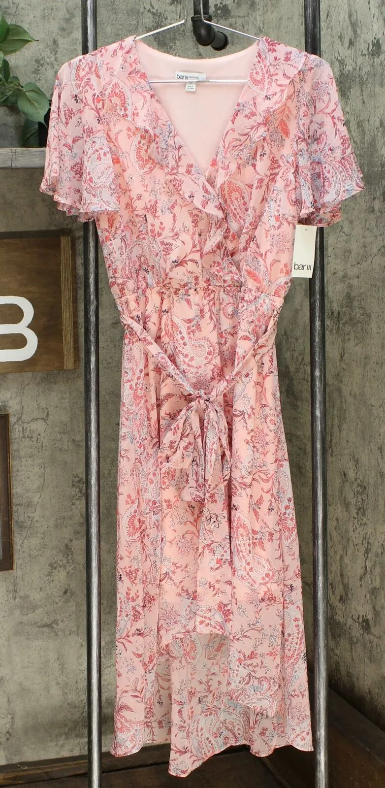 Bar III Women's Printed High Low Dress