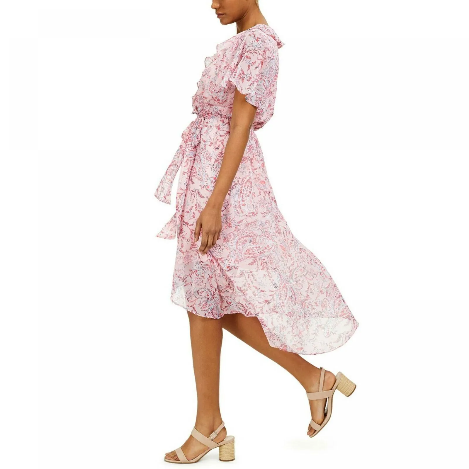 Bar III Women's Printed High Low Dress