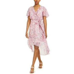 Bar III Women's Printed High Low Dress