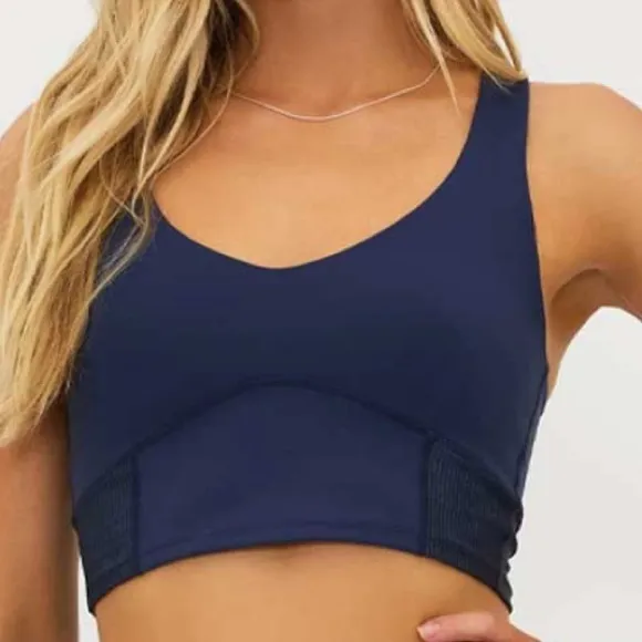 Beach Riot Kaia Sports Bra Ultramarine Navy Blue. Size Medium. NWT.