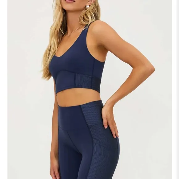 Beach Riot Kaia Sports Bra Ultramarine Navy Blue. Size Medium. NWT.