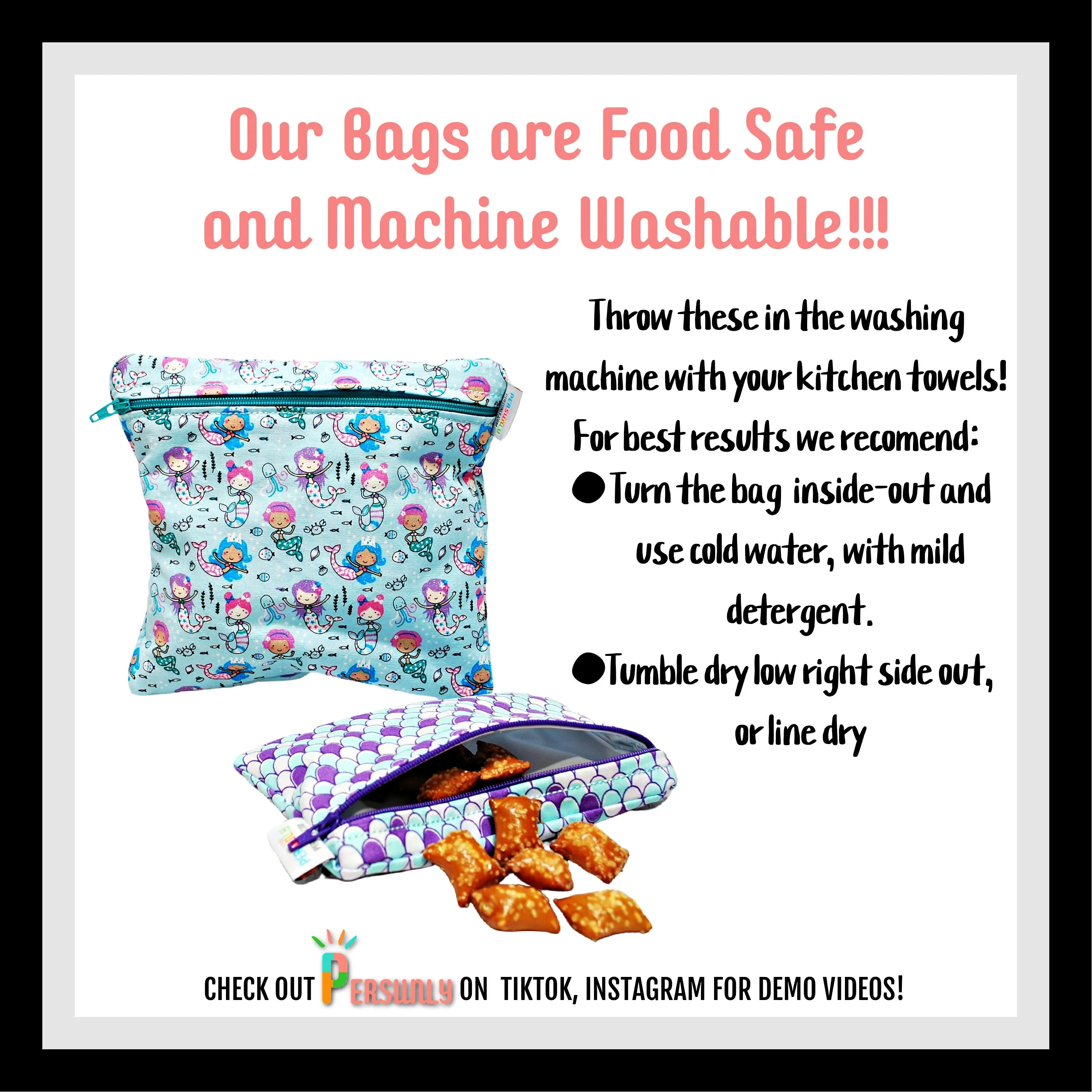 Beautiful Ride Personalized Reusable Food Bag