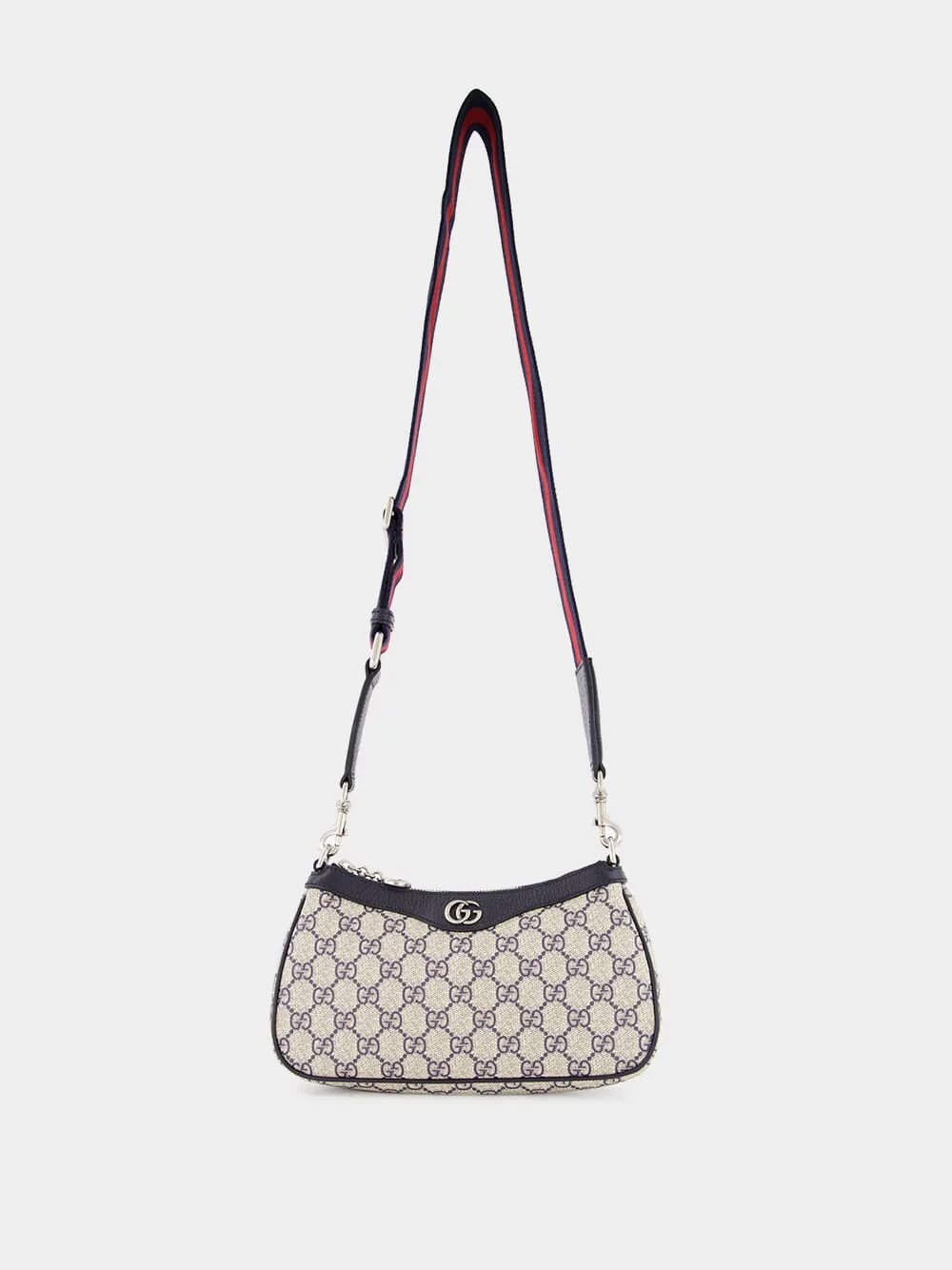 Beige and Blue Ophidia GG Small Handbag