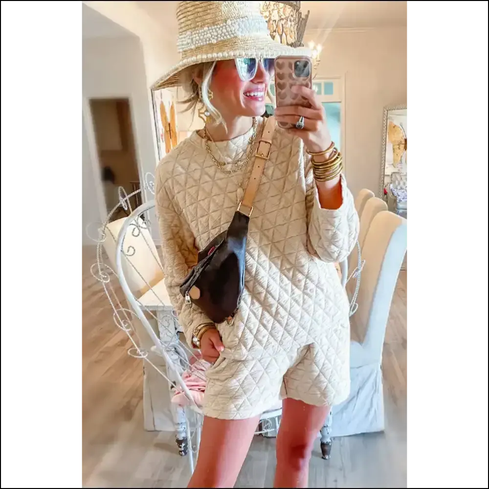 Beige Quilted Long Sleeve Set: so Cozy, Youll  Hibernate! 🐻 Needful Things