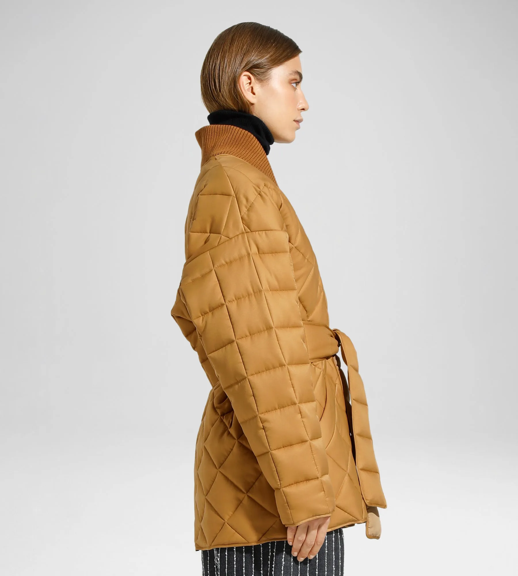 BELTED QUILTED JACKET
