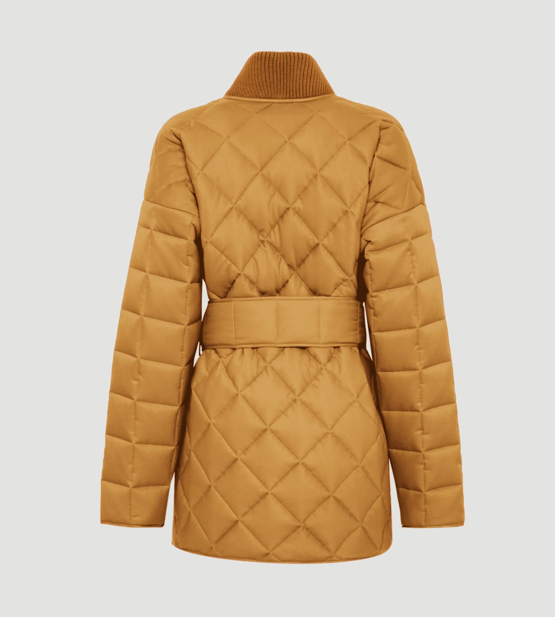 BELTED QUILTED JACKET