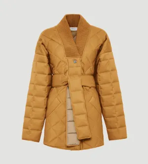 BELTED QUILTED JACKET