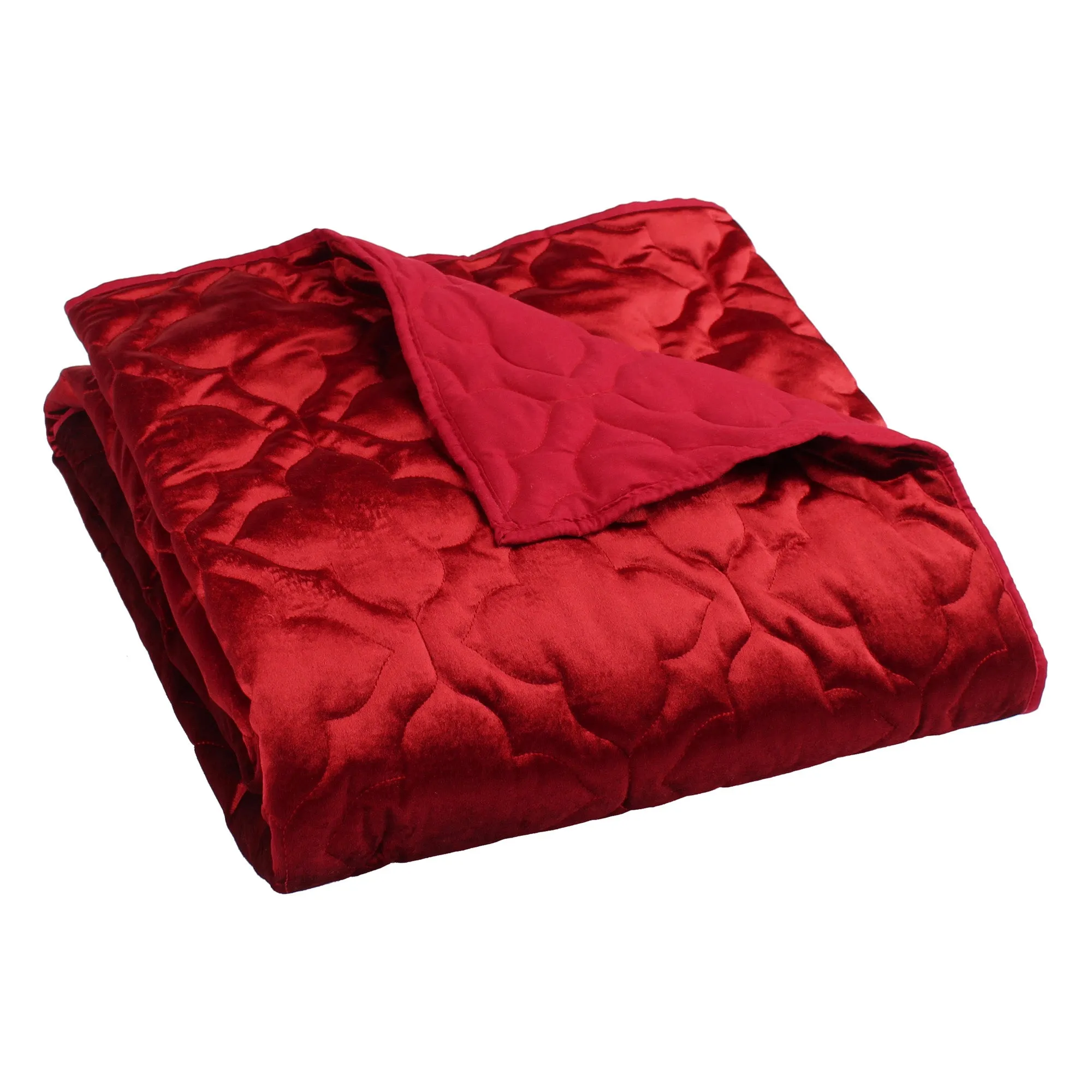 BH Caserta Velvet Red Throw
