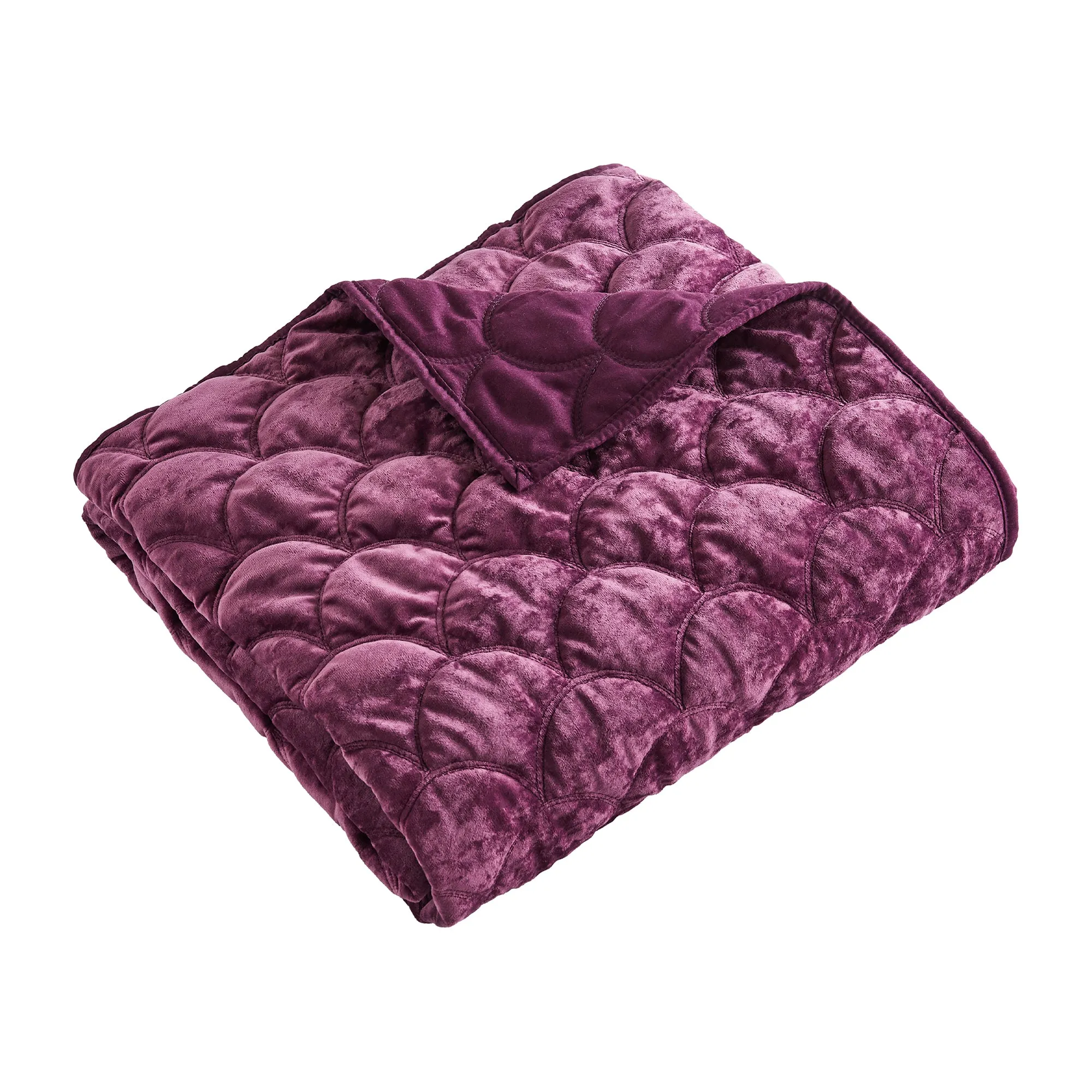 BH Ellora Plum Quilted Throw