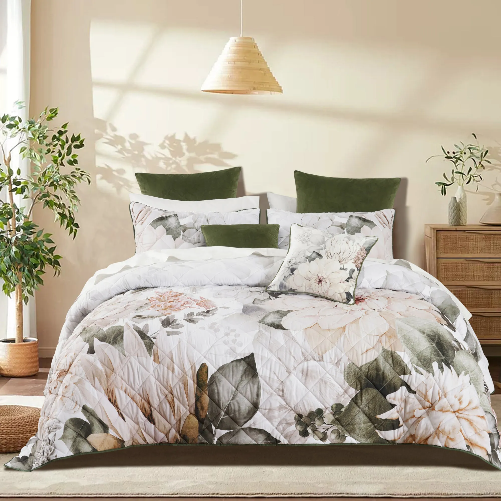 Bianca Bedding Giselle WHITE Coverlet Set