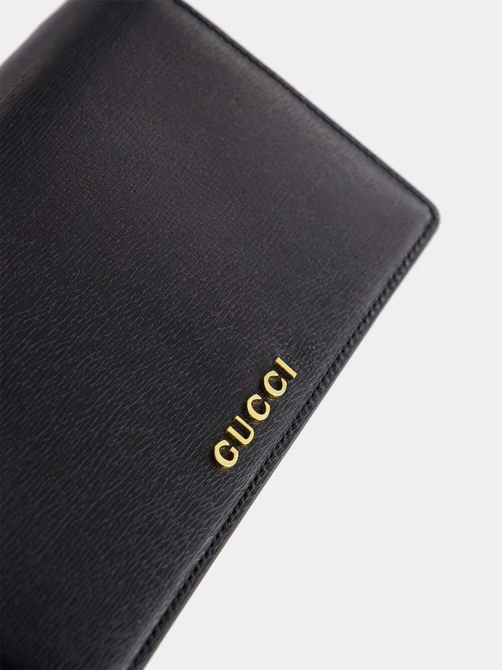 Black Chain Wallet with Script