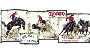 Black Framed Rodeo Scene Photos 5814620 Wallpaper Border