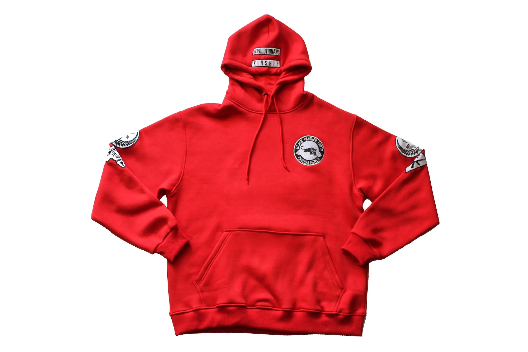 Black Panther Hoodie Red Contrast