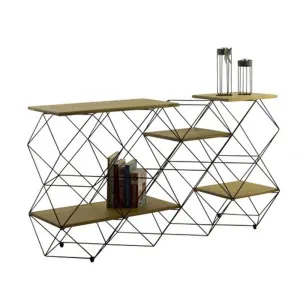 Black Rubic and Teak Console