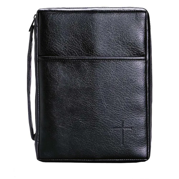 Black with  Cross Bible Case (XL)