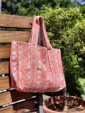 Block Print quilted bags