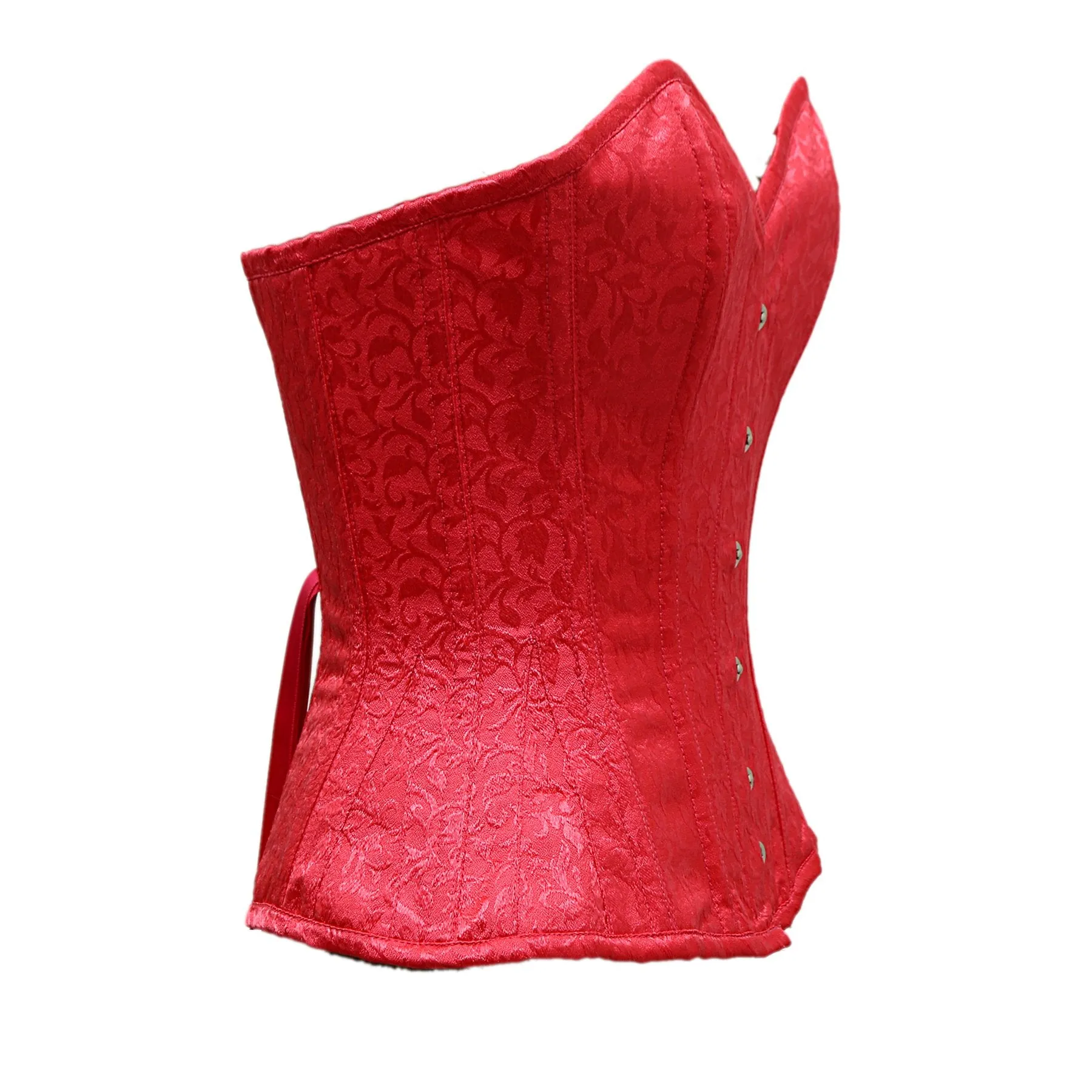 Blundell Fuchsia Satin Brocade Overbust Corset