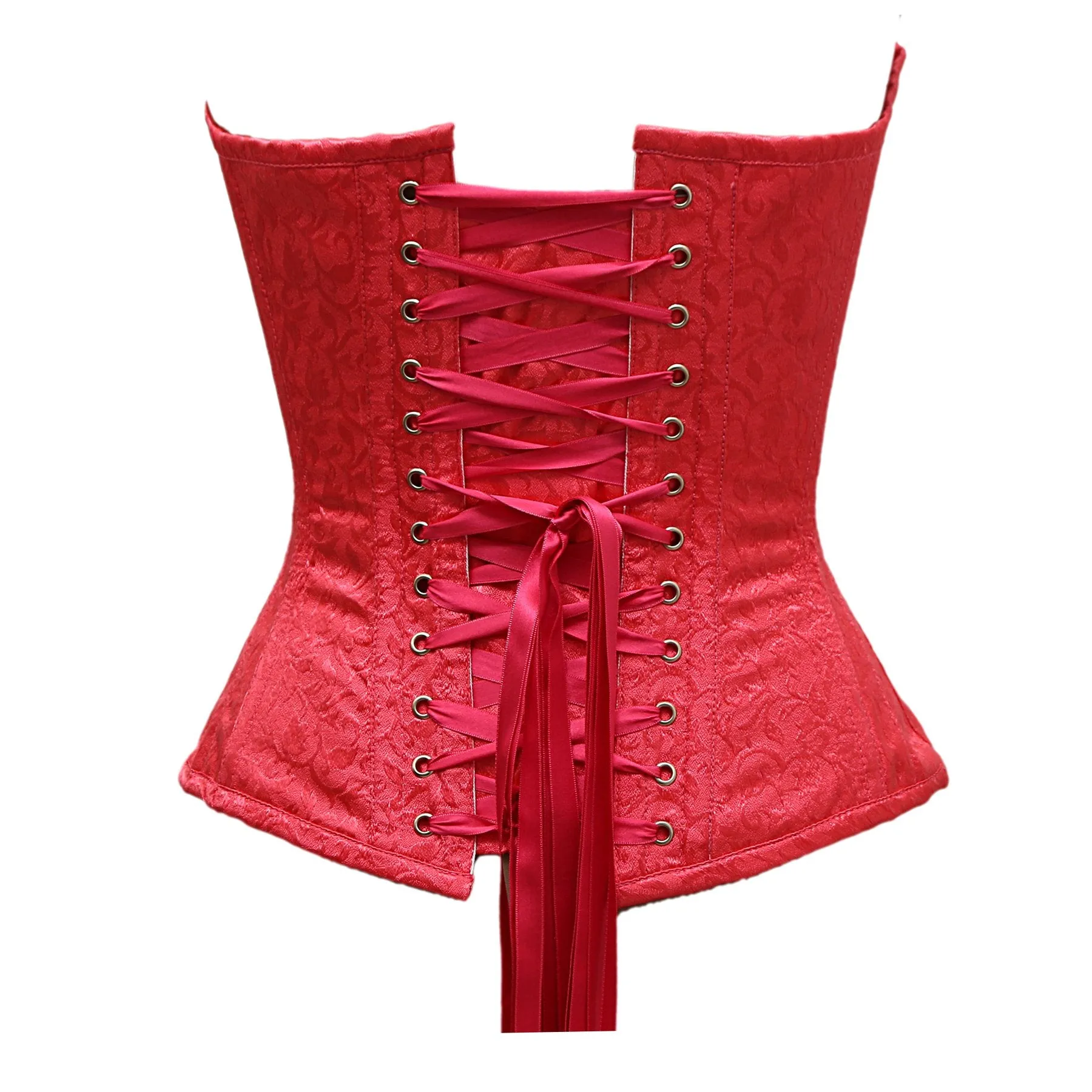 Blundell Fuchsia Satin Brocade Overbust Corset