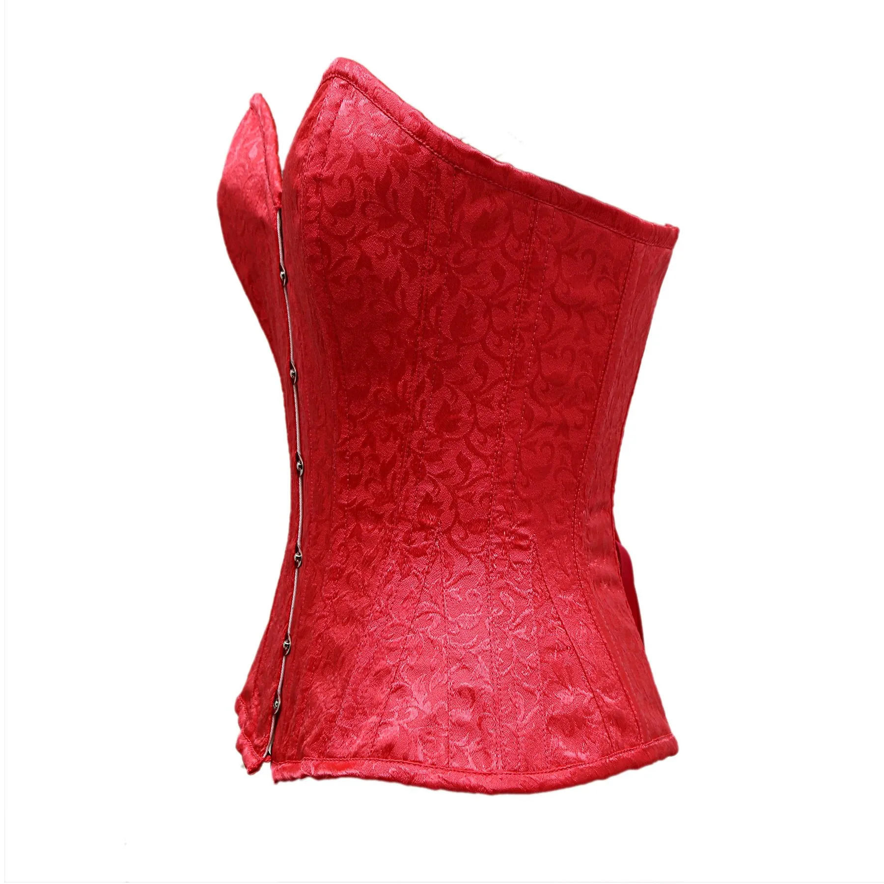 Blundell Fuchsia Satin Brocade Overbust Corset